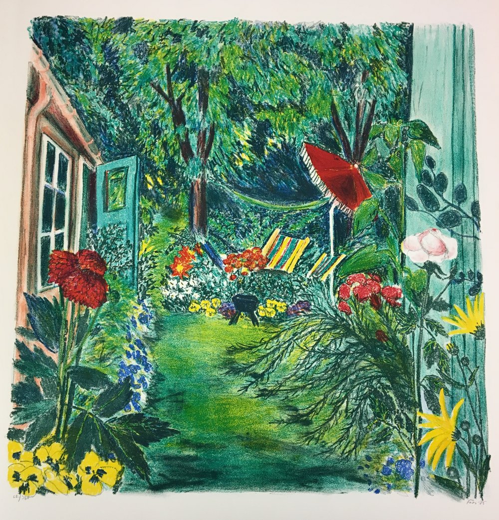 Konstverk Det röda parasollet av Evy Låås