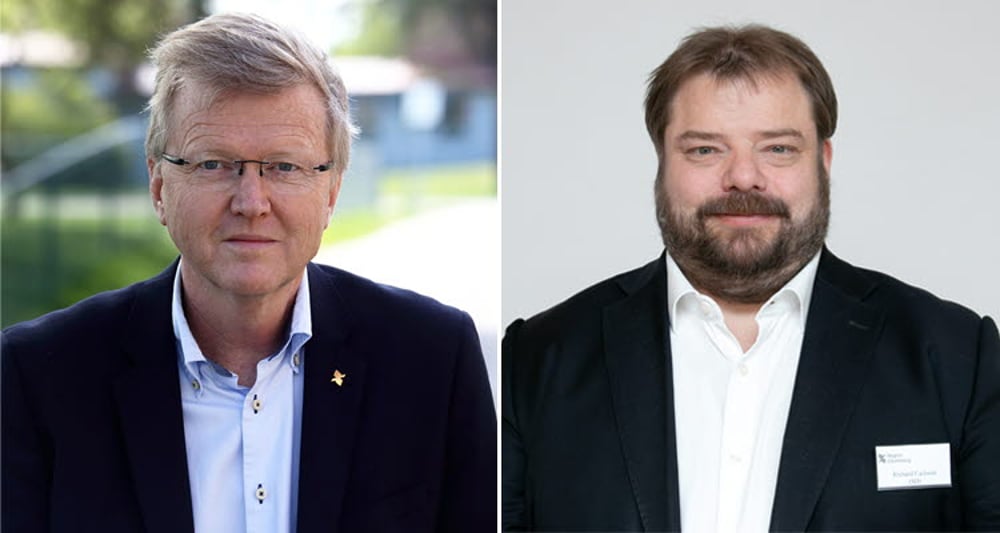 Kollage med regiondirektör Göran Angergård och Richard Carlsson