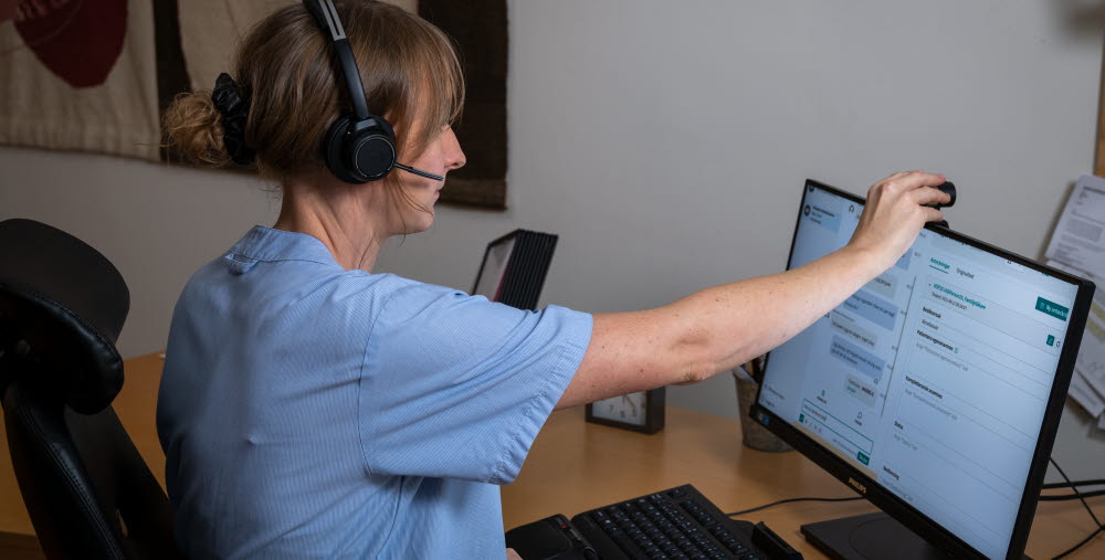 Min vård Gävleborg, DVM, digitala vårdmöten, digitalt besök, headset