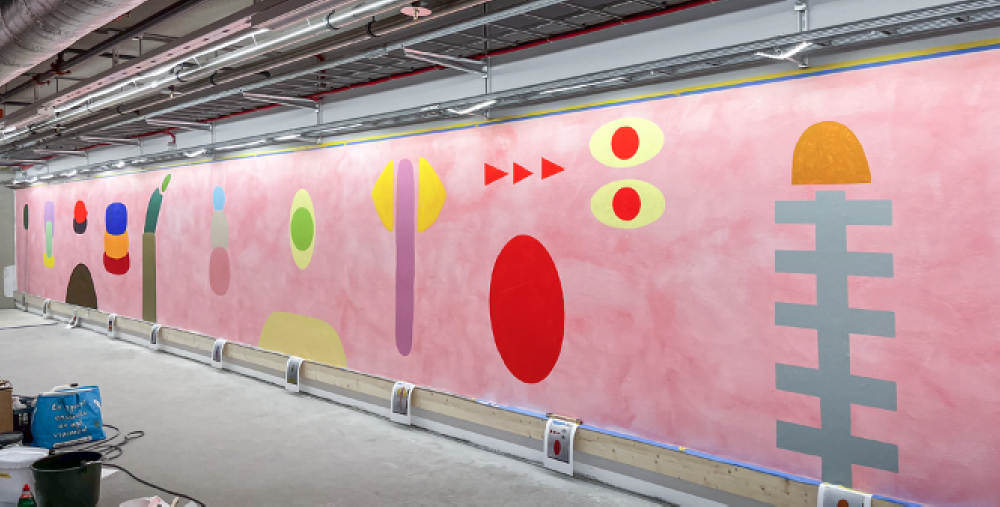 Konstverk av Anna Sörenson Rydh, En vägg om skymning 