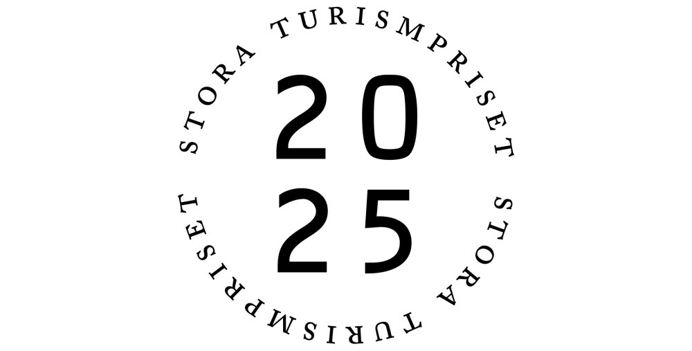 Logotyp med årtalet 2025. Text: Stora turismpriset 2025