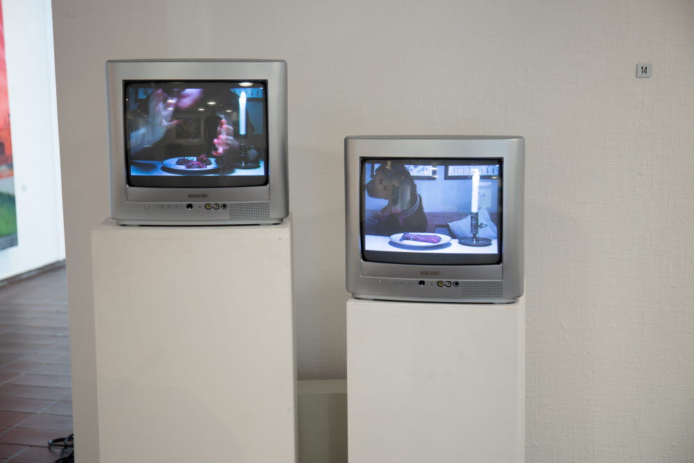 Konstverk Maria Jansson Fine dining video diptyk