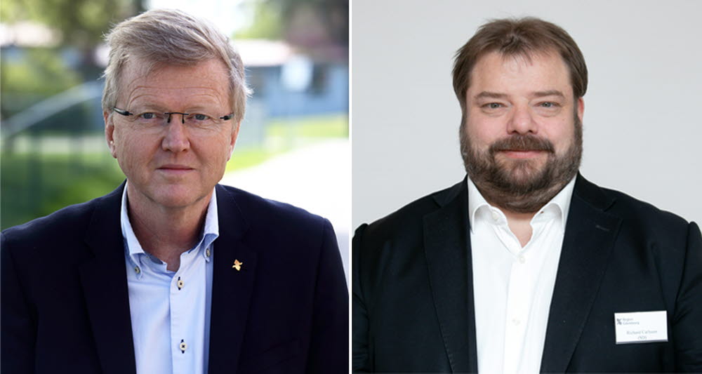 Kollage med regiondirektör Göran Angergård och Richard Carlsson