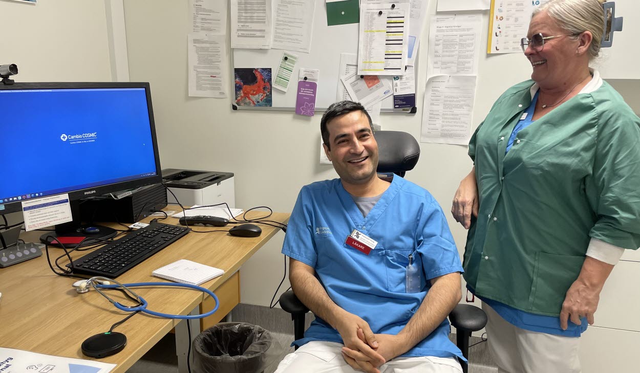 Habibullah Hazig, specialist i allmänmedicin och Birgitta Hemlin, vårdenhetschef på Strömsbro hälsocentral i Gävle